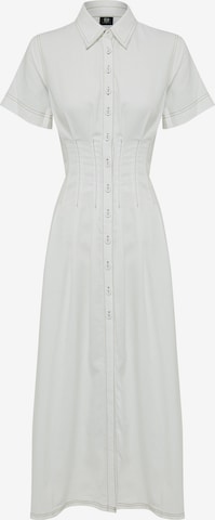 Robe-chemise 'GRAYSEN' REUX en blanc : devant