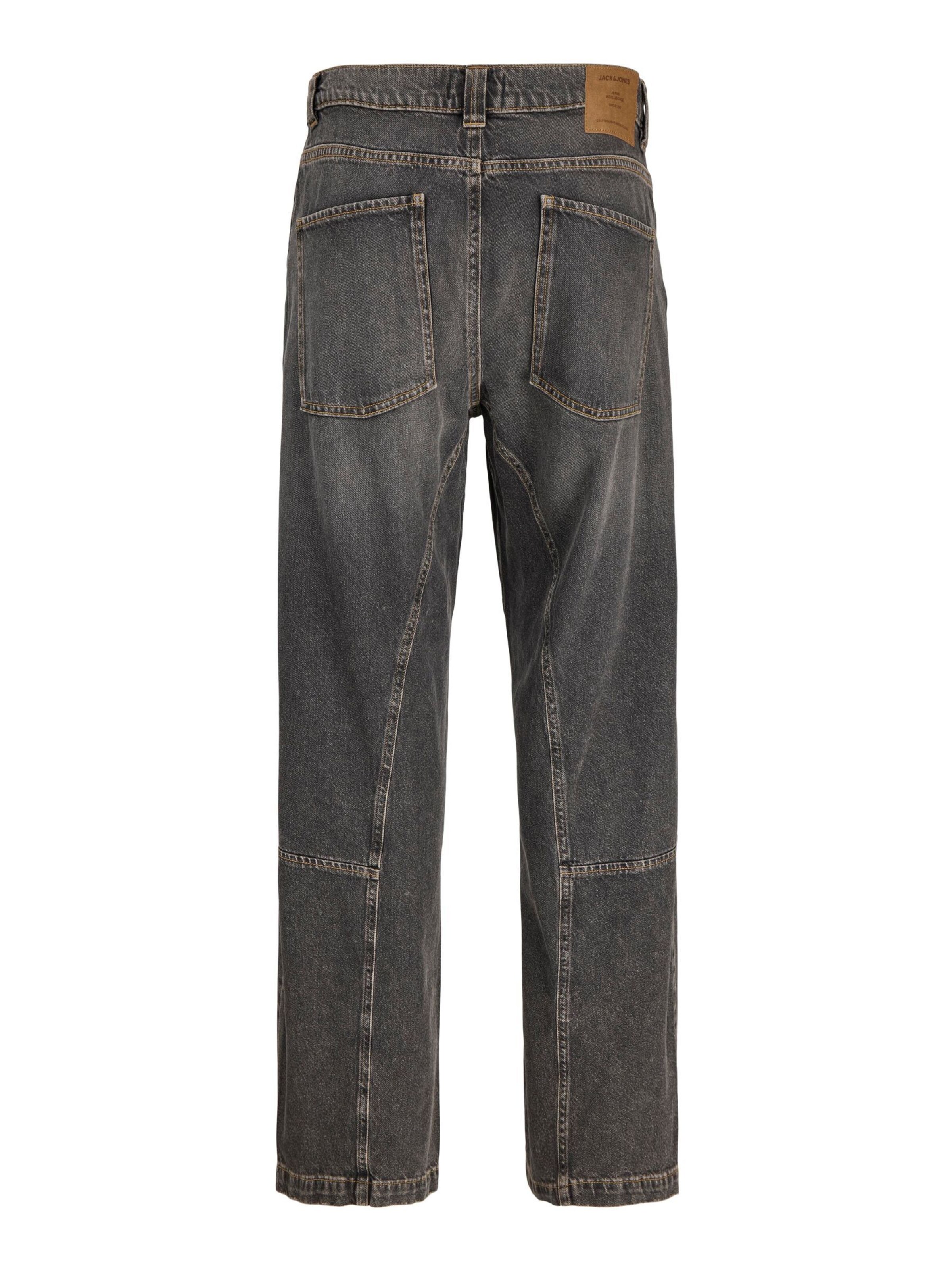 JACK & JONES Wide leg Jeans 'JJIDAVE ONYX' in Zwart