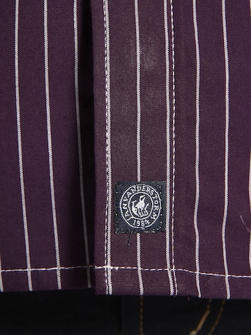Jan Vanderstorm Comfort Fit Kurzarmhemd 'Perttu ' in Lila