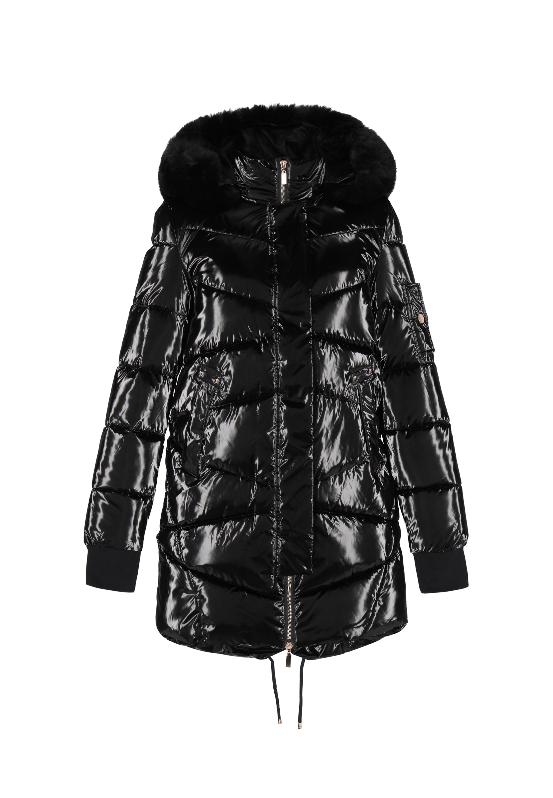 Manteau d’hiver faina en noir : devant