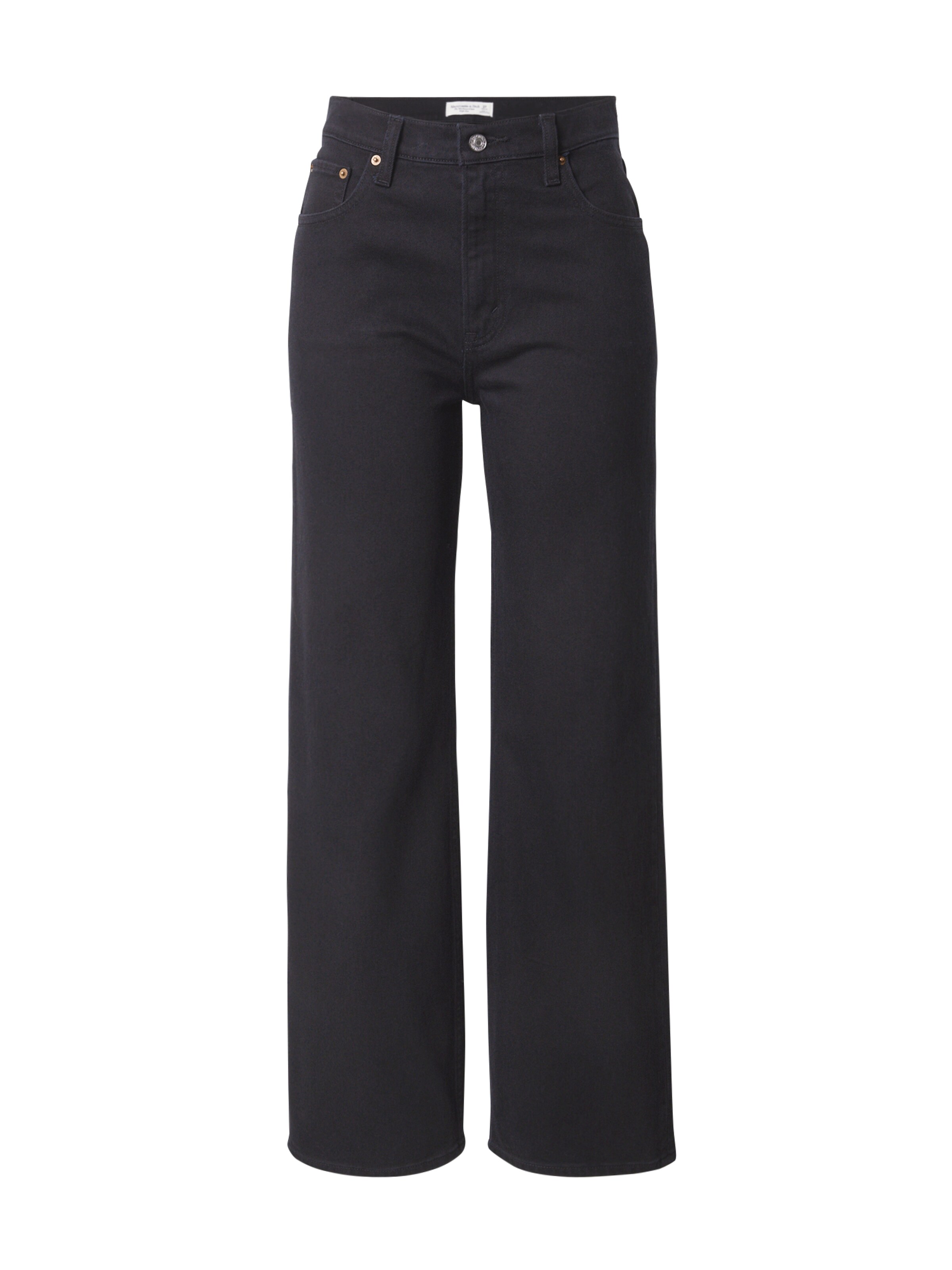 Abercrombie & Fitch Voľný strih Džínsy - Čierna: predná strana