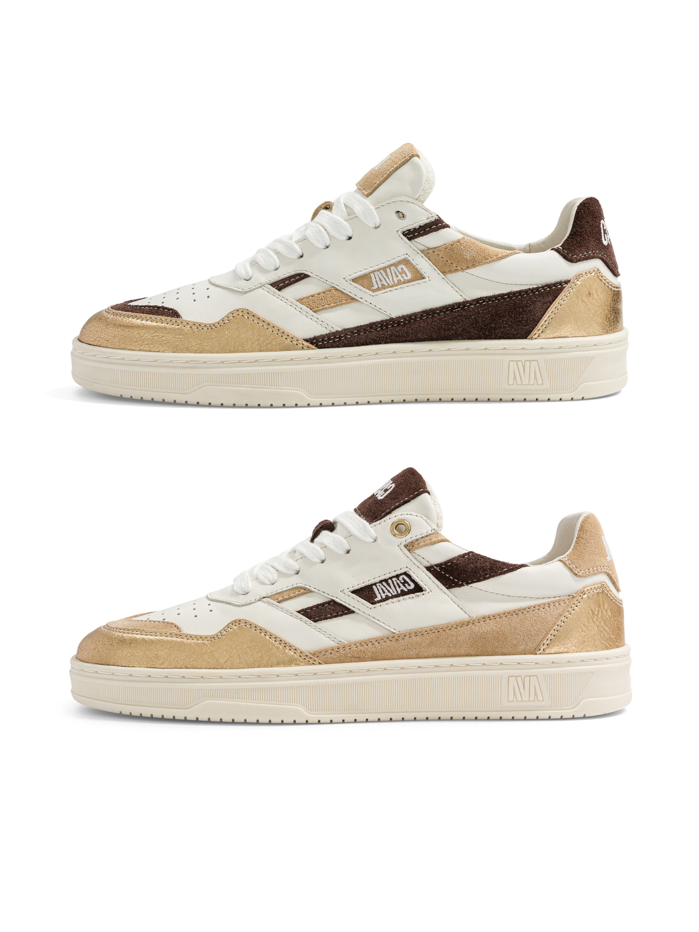 Scarpa stringata ' PLAYGROUND ' di Caval in beige: frontale