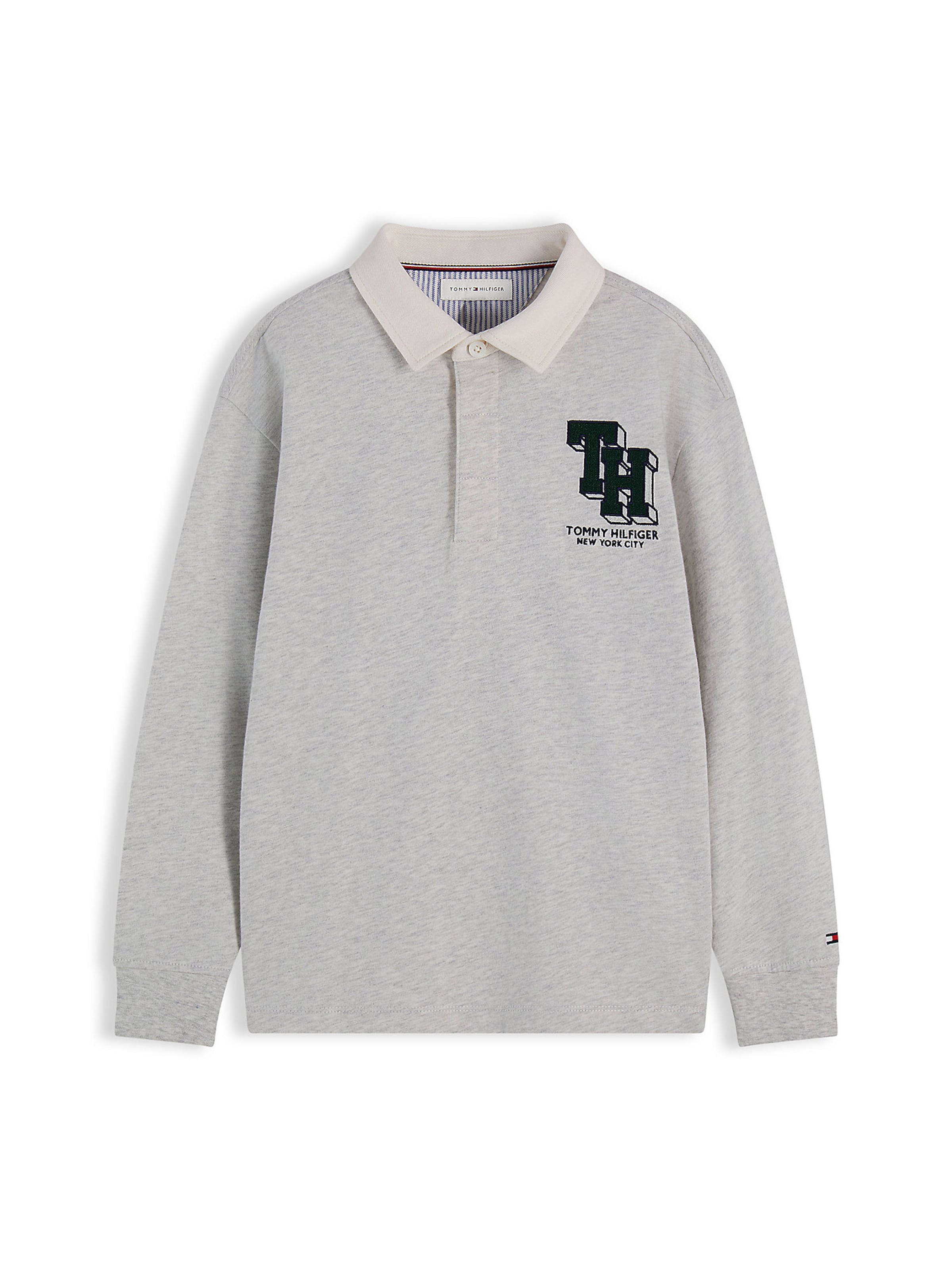 T-Shirt TOMMY HILFIGER en gris : devant