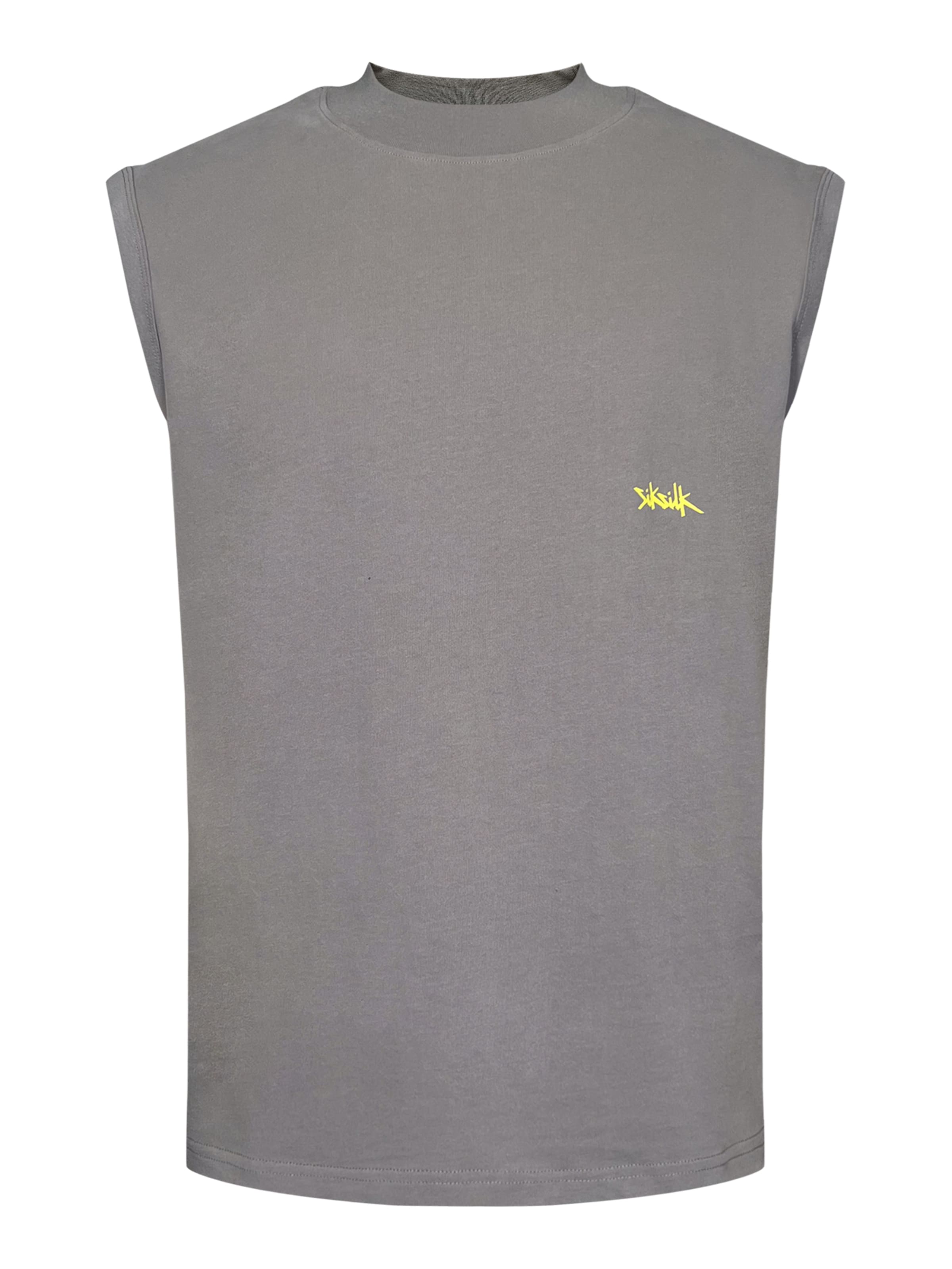 Maglietta di SikSilk in grigio: frontale