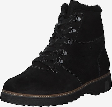 WALDLÄUFER Lace-Up Ankle Boots 'Hitomi' in Black: front