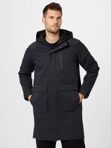 !Solid Between-seasons parka 'Vidar' in Black: front