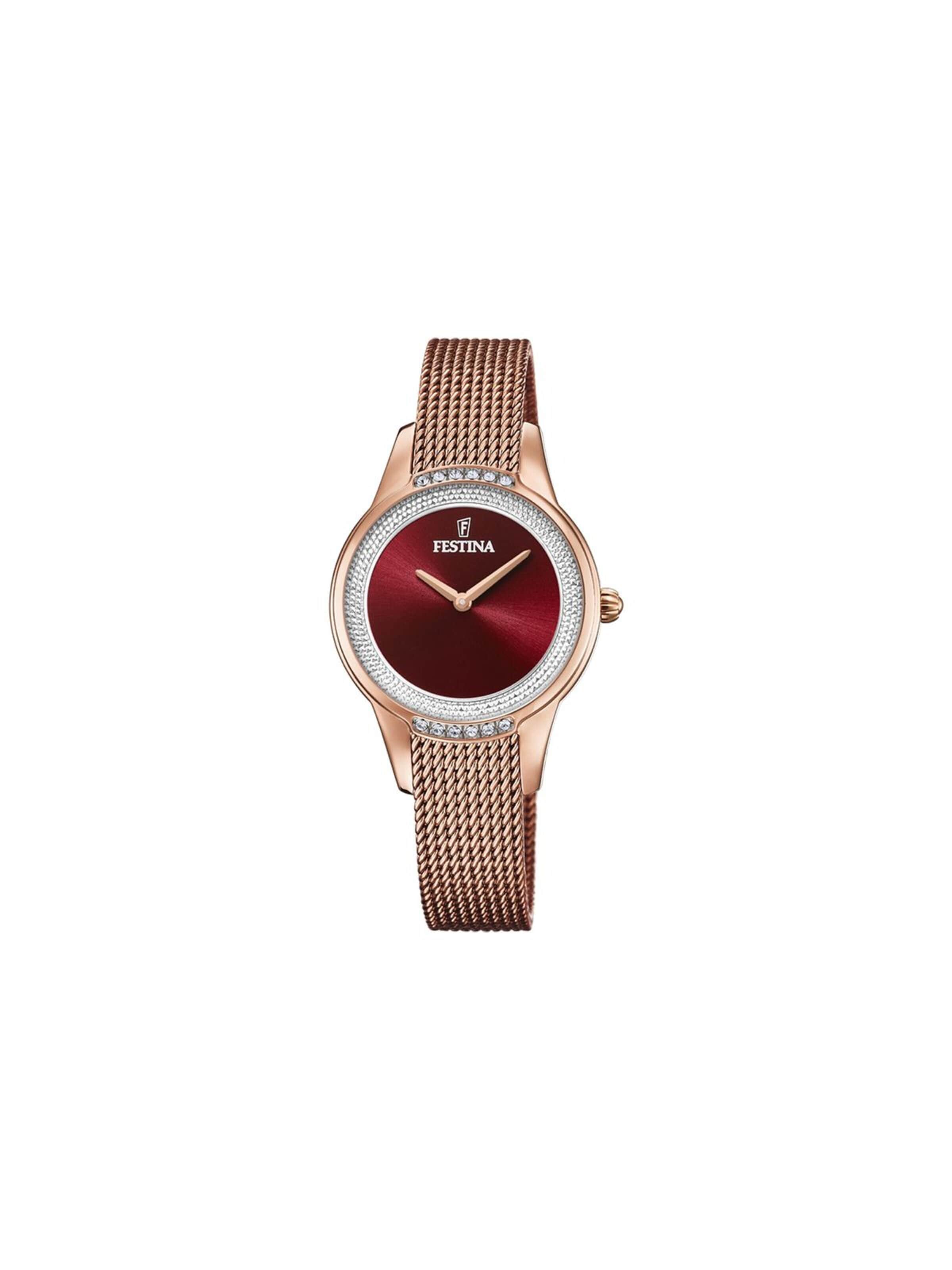Montre à affichage analogique 'Festina - Watch MADEMOISELLE - Quartz watch movement - Watch case width: 30.2 mm' FESTINA en rouge : devant