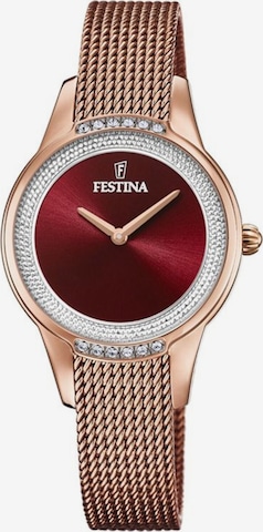 Montre à affichage analogique 'Festina - Watch MADEMOISELLE - Quartz watch movement - Watch case width: 30.2 mm' FESTINA en rouge : devant