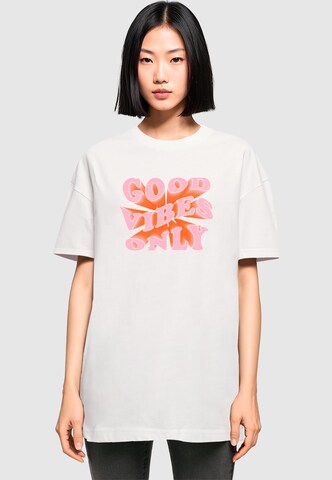 Merchcode Shirt 'Summer - Good Vibes Only' in Weiß: Vorderseite