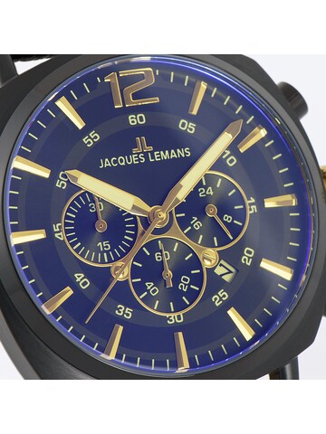 Jacques Lemans Analoguhr in Schwarz