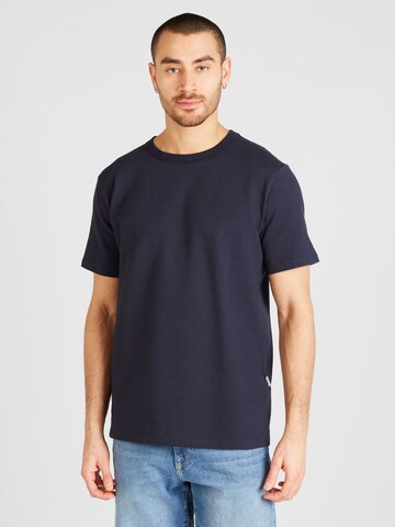 T-Shirt 'Sander' SELECTED en bleu : devant