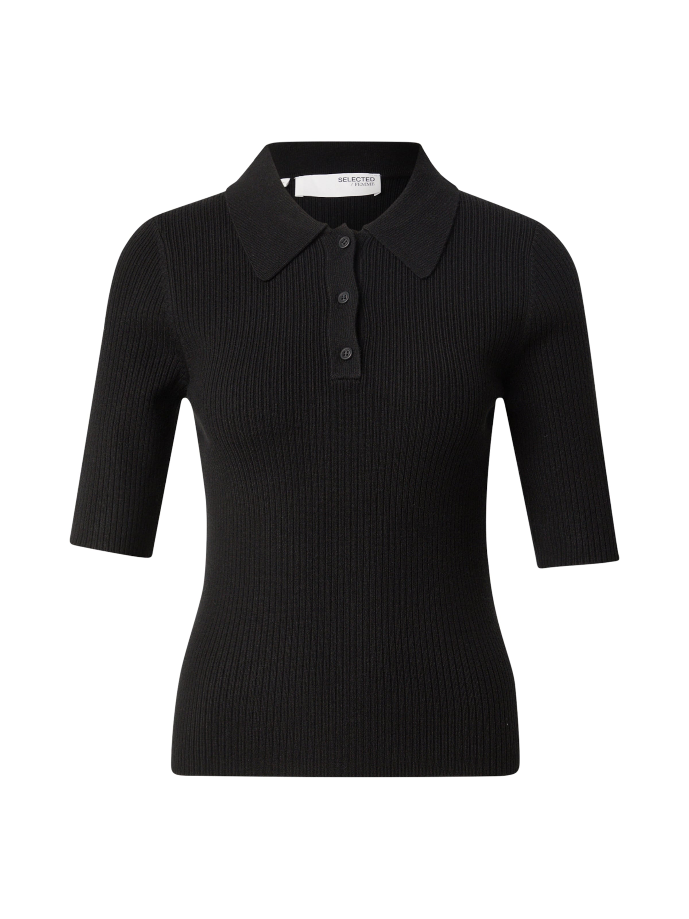 Pull-over 'SLFHELEN' SELECTED en noir : devant