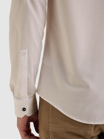 VANGUARD Regular fit Overhemd 'Elevated Knit shirt with widespread collar' in Wit