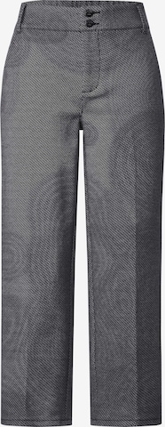 STREET ONE Wide leg Pleated Pants in Grey: front