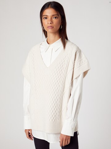 ABOUT YOU x MOGLI Sweater 'Noa' in Beige: front