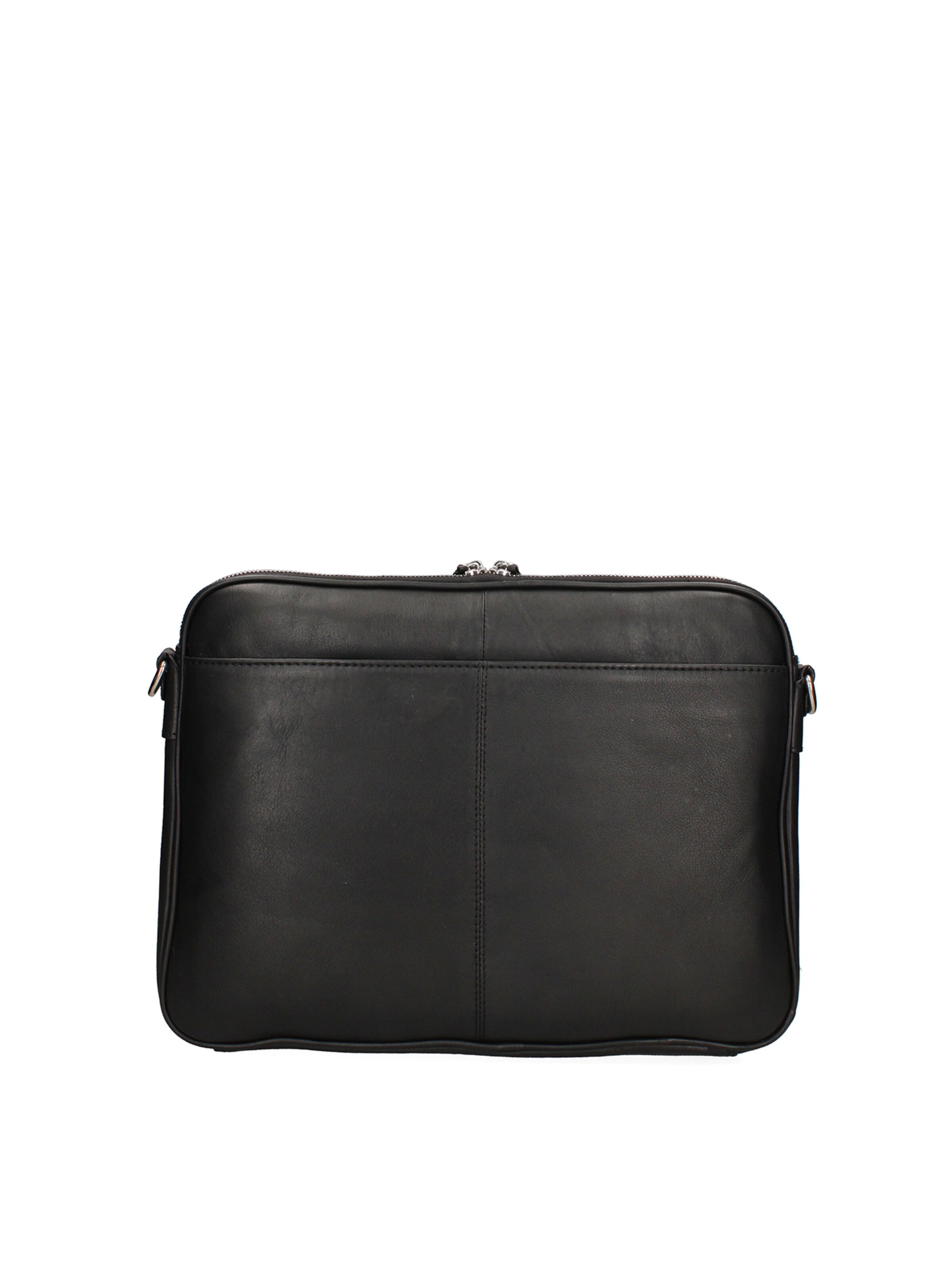 Borsa a tracolla 'Borsa a Tracolla Uomo Momo Design Vera Pelle con Zip' di Momo Design in nero