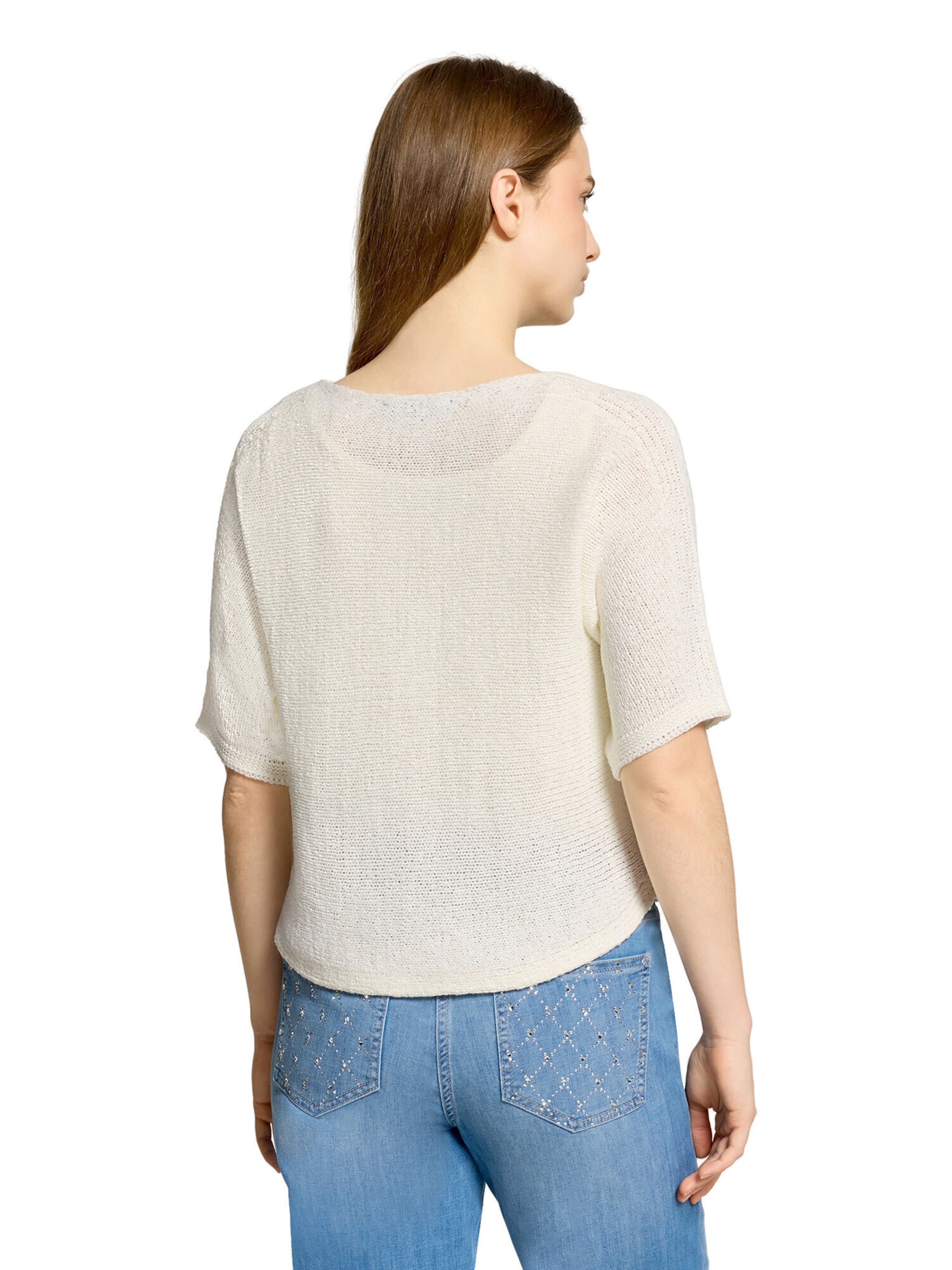 Betty Barclay Strickpullover kurzarm in Weiß