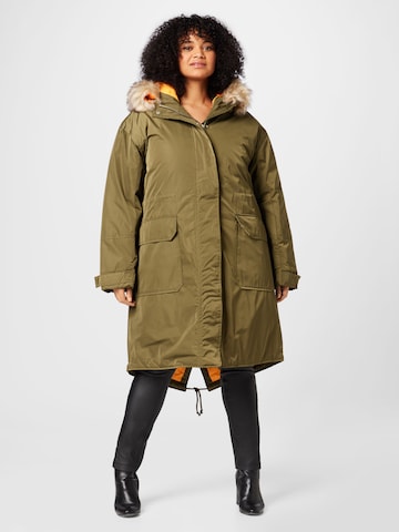 River Island Plus Téli parka - zöld: elől