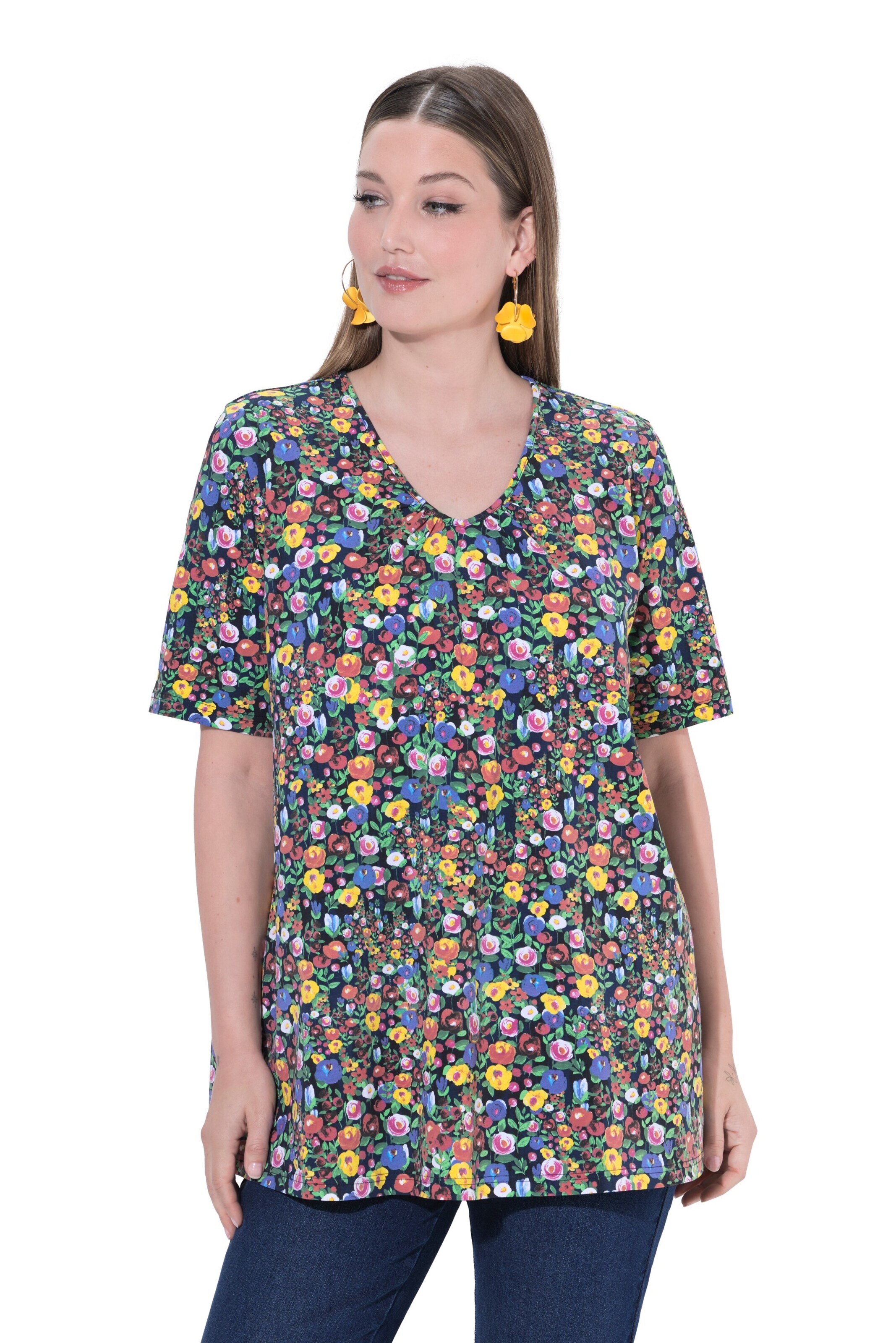 Ulla Popken Shirt in Gemengde kleuren: voorkant