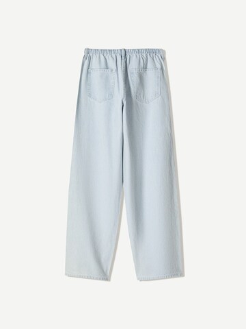 Bershka Wide leg Jeans in Blauw