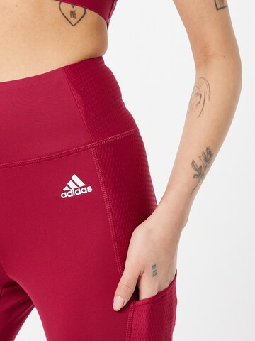 ADIDAS PERFORMANCE Workout Pants in Red