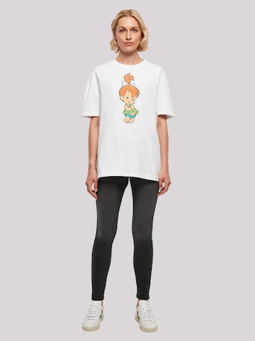 F4NT4STIC T-Shirt 'Familie Feuerstein Pebbles Flintstone' in Weiß
