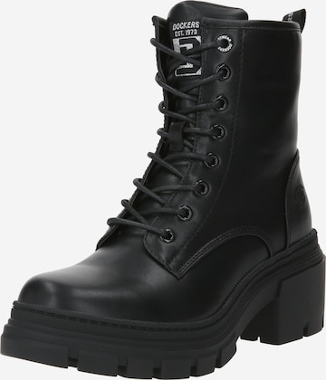 Dockers by Gerli Lace-Up Ankle Boots in Black: front