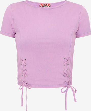 T-shirt 'Rock' myMo ROCKS en violet : devant