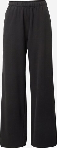 Wide leg Pantaloni de la HOLLISTER pe negru: față