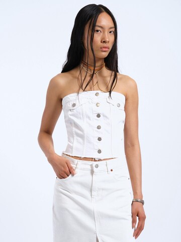 Dr. Denim Top 'Carli Tube'‌‌‌‌‌‌‌‌‌ in Weiß