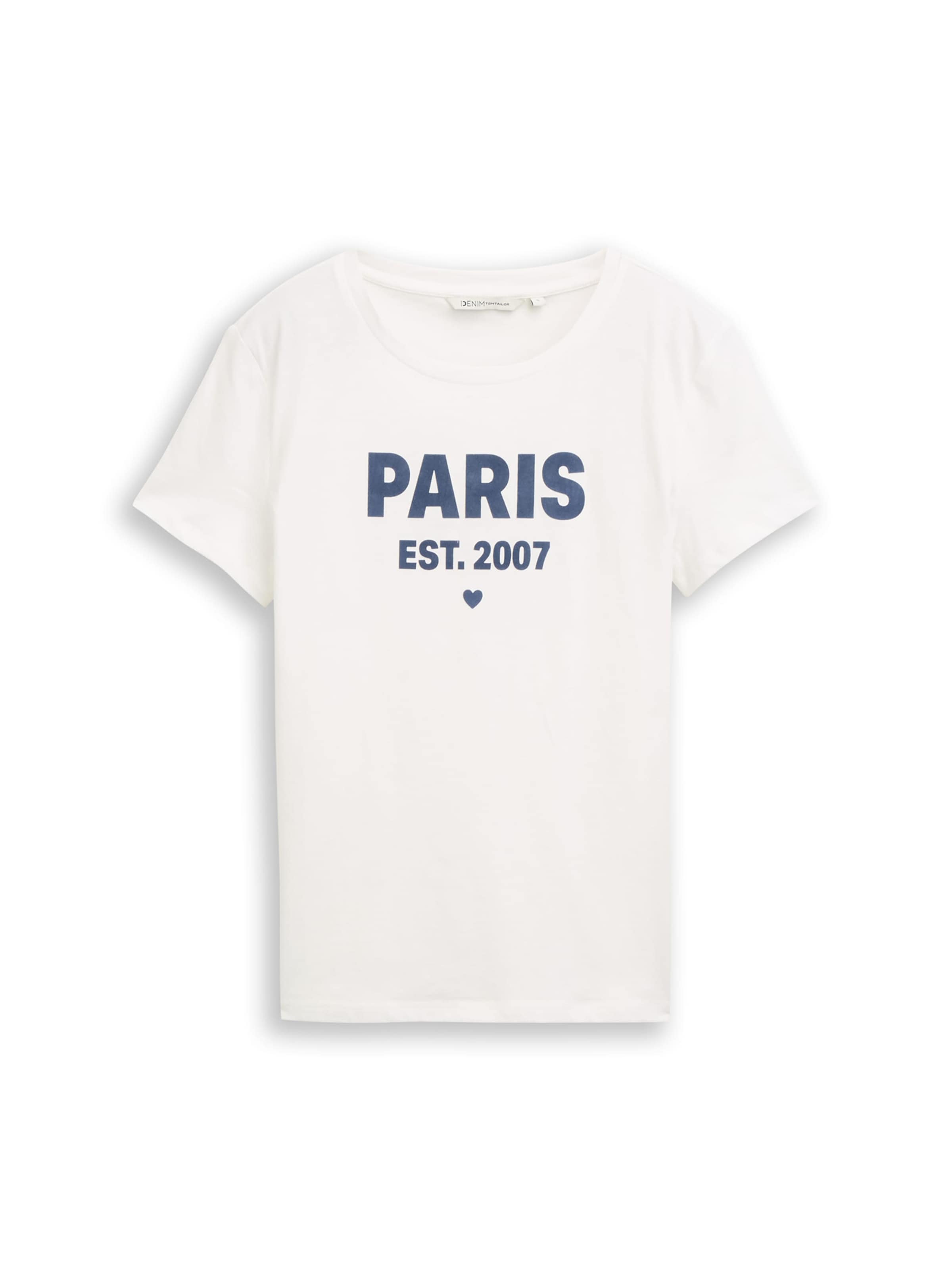 TOM TAILOR DENIM Koszulka w kolorze biały: przód