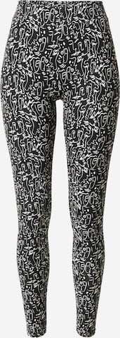 Skinny Leggings de la Urban Classics pe negru: față