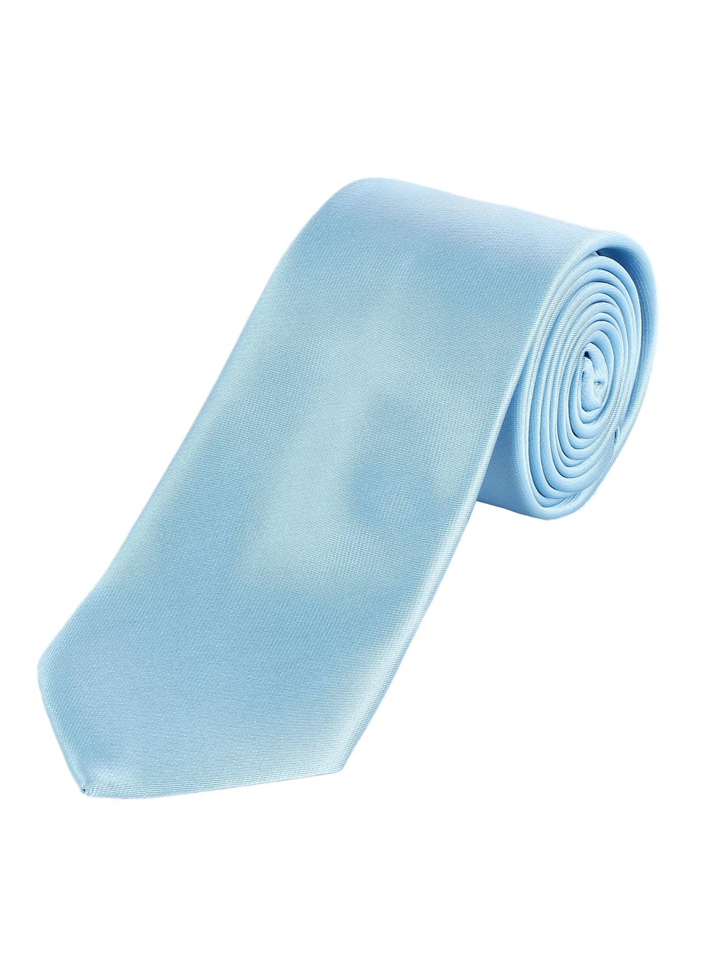 DonDon Tie 'DonDon Herren Krawatte 7 cm klassische handgefertigte Business Krawatte - Blau' in One size in Light blue, Item view