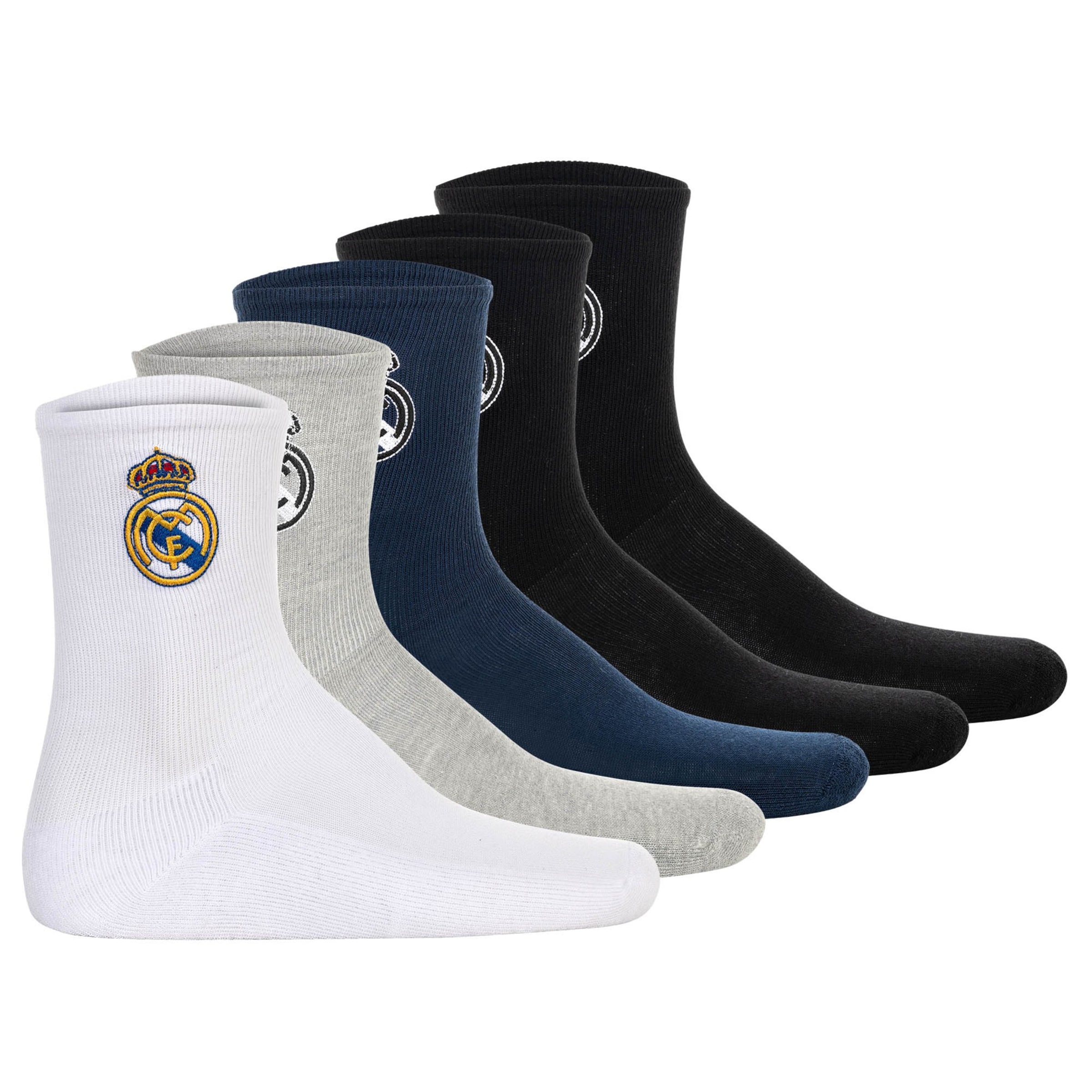 Chaussettes Real Madrid en bleu : devant