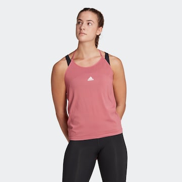 ADIDAS SPORTSWEAR - Top deportivo 'Aero Seamless Loose' en rosa: frente