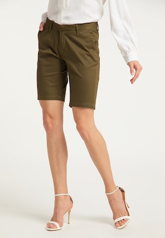 DreiMaster Klassik Regular Trousers in Green: front
