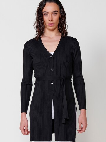 Cardigan KOROSHI en noir : devant