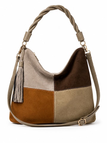 COLLEZIONE ALESSANDRO Shoulder Bag 'Patchwork' in Grey: front