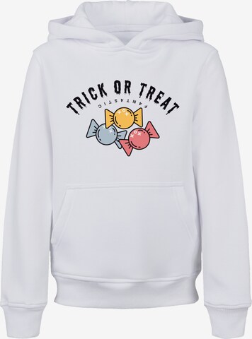 Sweat 'Trick Or Treat Halloween' F4NT4STIC en blanc : devant