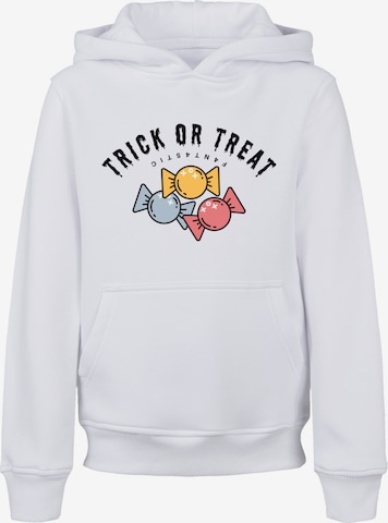 F4NT4STIC Sweatshirt 'Trick Or Treat Halloween' in White: front