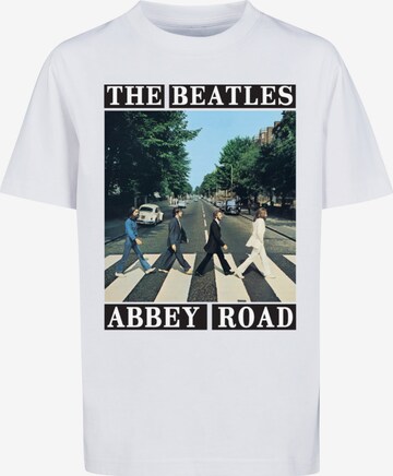 T-Shirt 'The Beatles Band Abbey Road' F4NT4STIC en blanc : devant