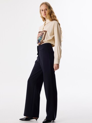 Twist Wide leg Broek in Blauw