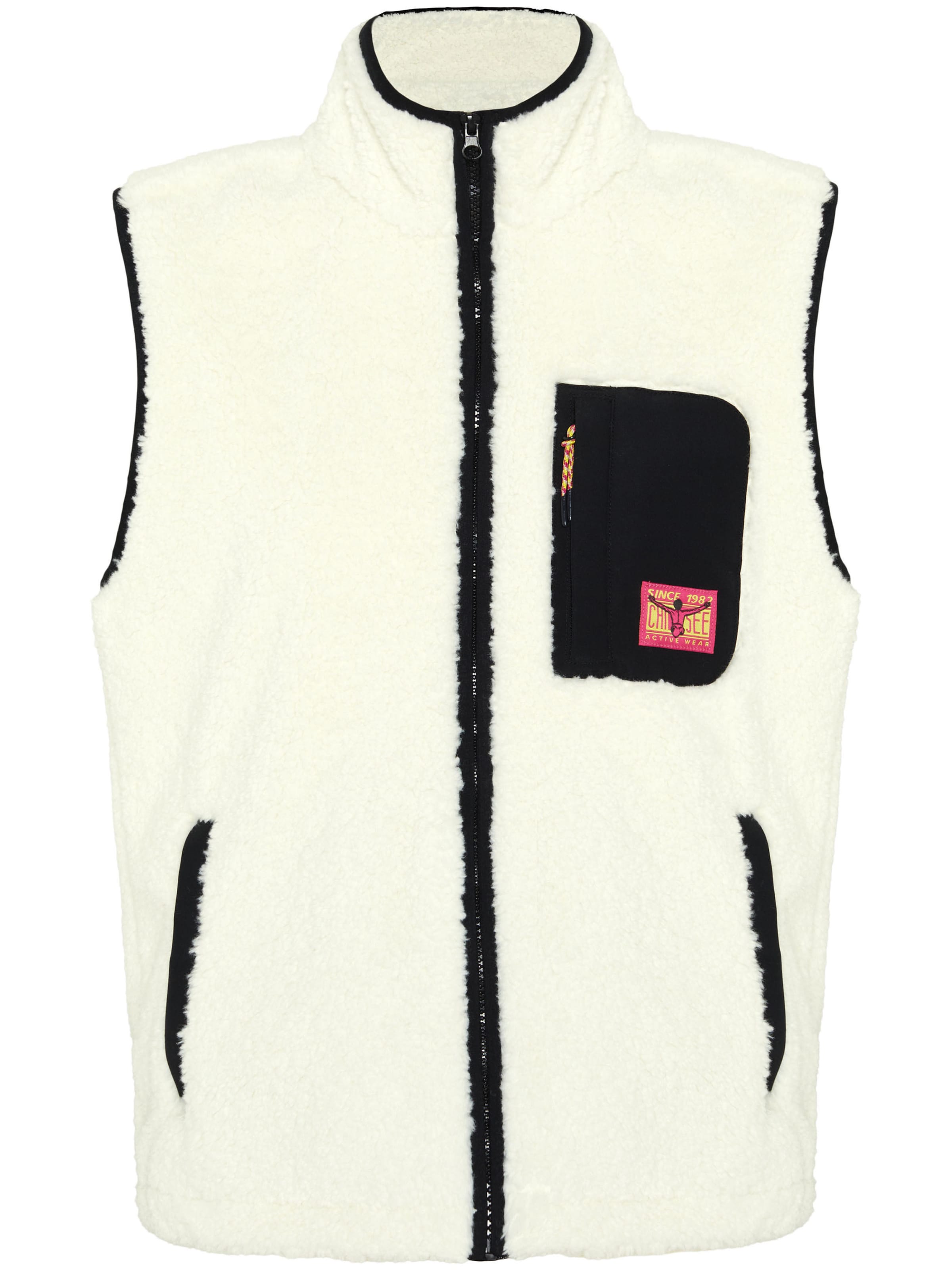 CHIEMSEE Weste ' aus kuscheligem Sherpa-Fleece ' in Weiß: Vorderseite