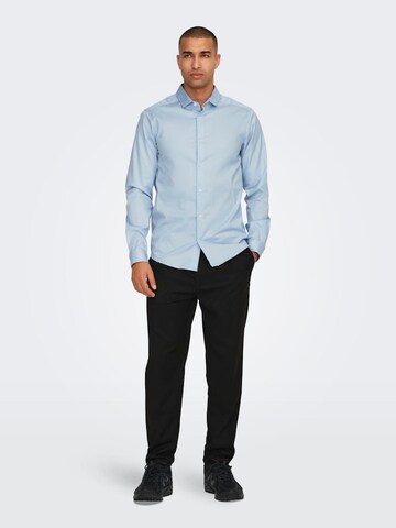 Only & Sons Slim fit Business shirt 'ONSJordan' in Blue