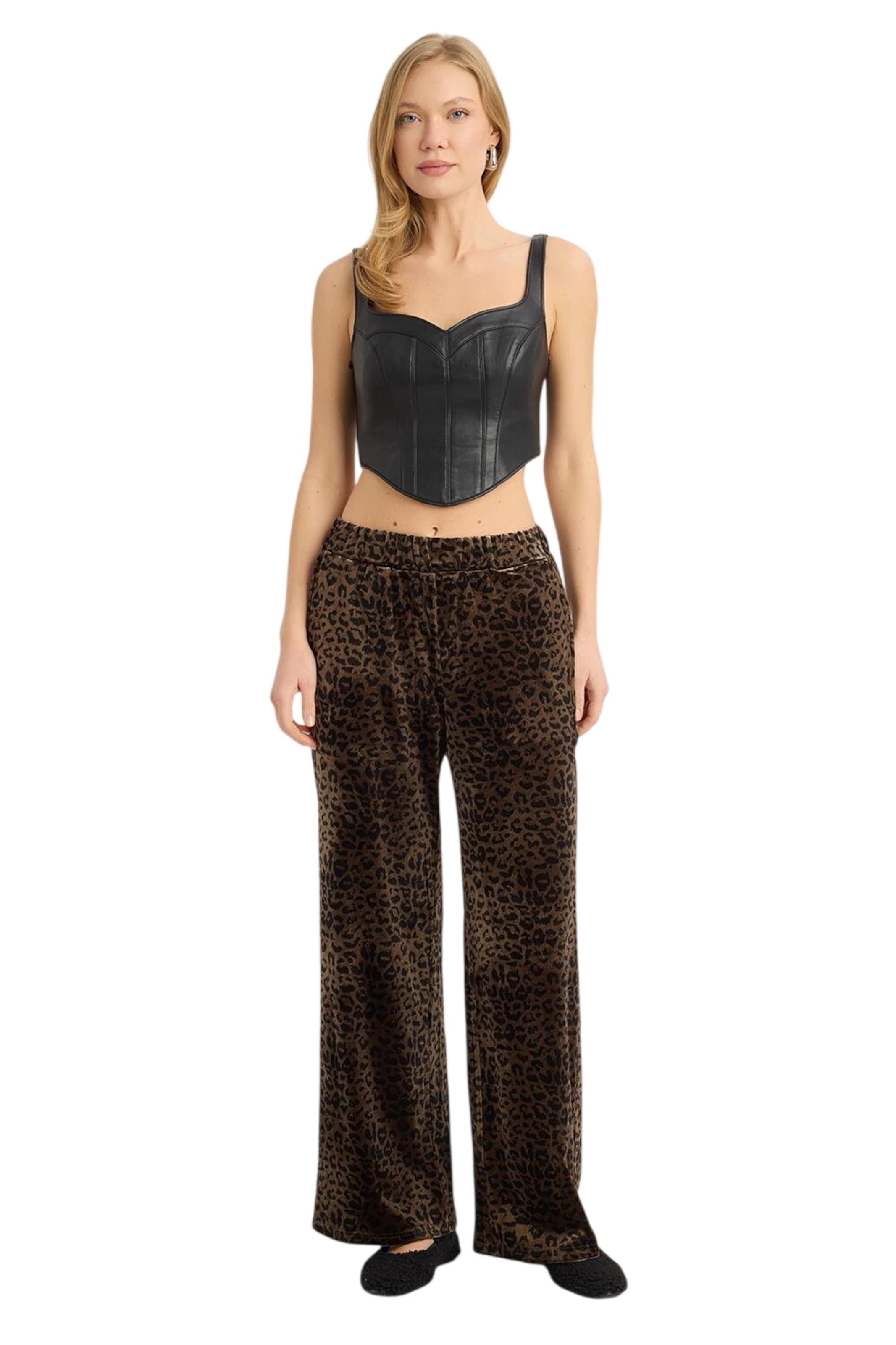 HOME STORE Regular Broek in Zwart: voorkant