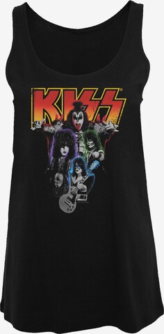 F4NT4STIC Shirt 'Kiss Rock Band Neon' in Schwarz: predná strana