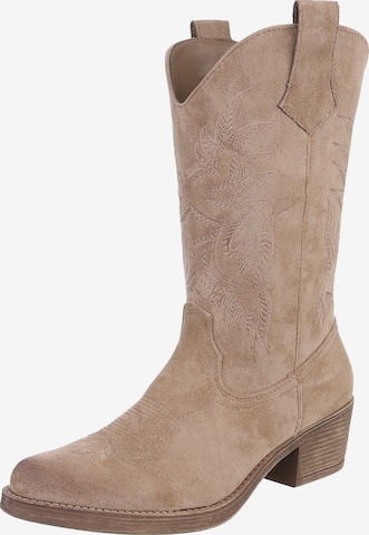Ital-Design Cowboy Boots in Brown: front