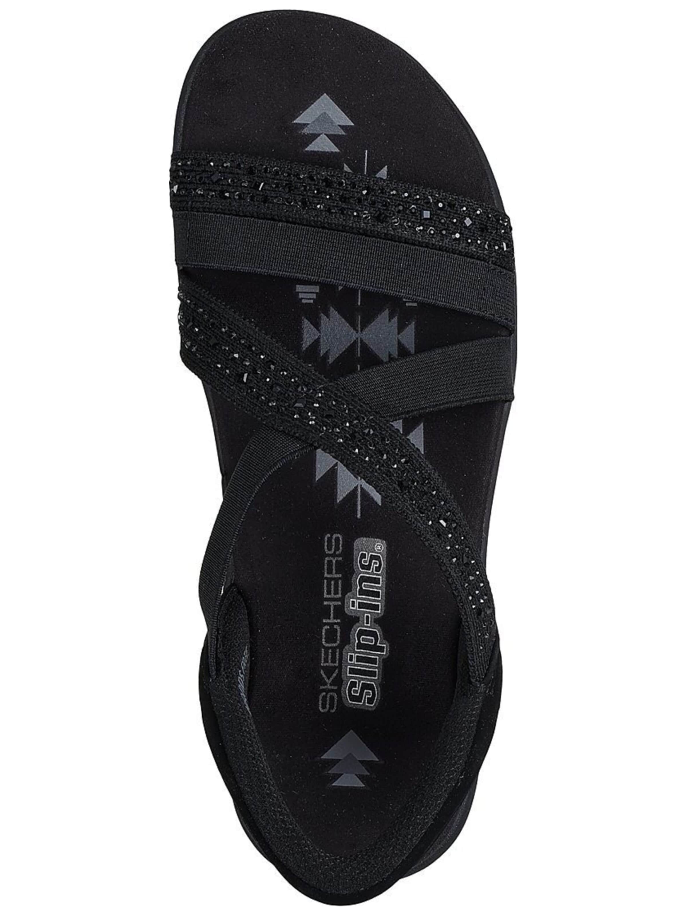 Sandalo 'Skechers Reggae Slim - Summer Sparkle' di SKECHERS in nero