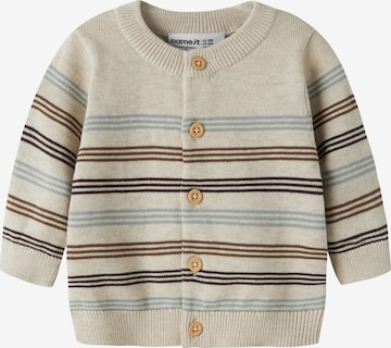 NAME IT Strickjacke 'NBMRONNYS' in Weiß: Vorderseite