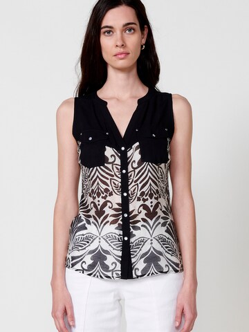Camicia da donna di KOROSHI in nero: frontale